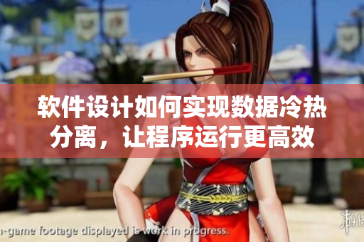 软件设计如何实现数据冷热分离，让程序运行更高效