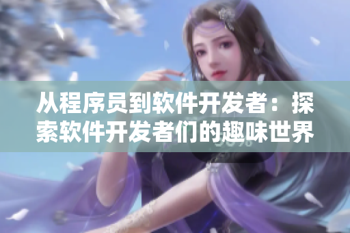 从程序员到软件开发者：探索软件开发者们的趣味世界