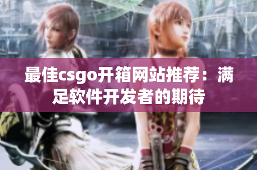 最佳csgo开箱网站推荐：满足软件开发者的期待